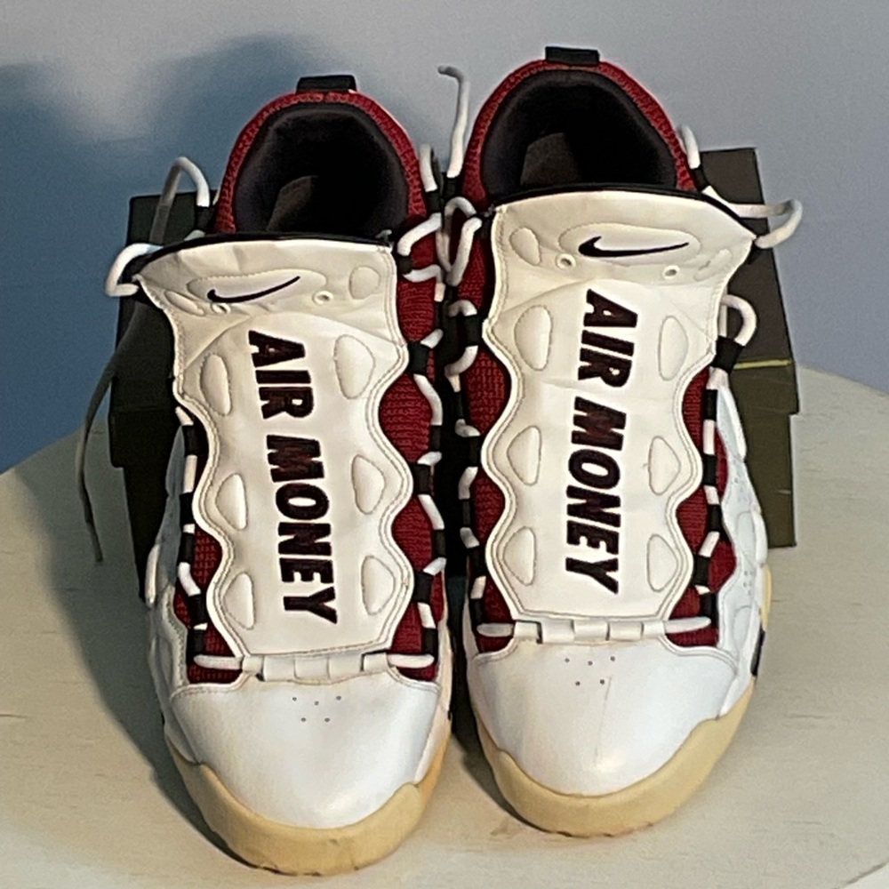 Nike Air Money Y2K Streetwear Basketball Sneakers Men’s 12 White Red